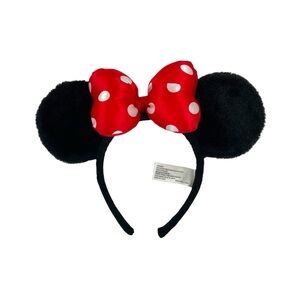 Disneyland Resort: vintage, Minnie Mouse ears, headband, red Polk a dot bow.